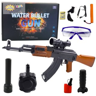 Karabin AK Na Kulki Wodne Hydrożelowe Celownik Akcesoria Okulary 96cm