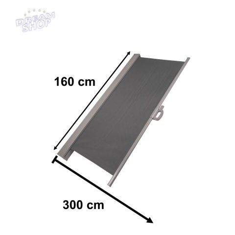 Markiza boczna tarasowa LUARO parawan zwijana 160 x 300 cm Markiza boczna tarasowa LUARO parawan zwijana 160 x 300 cm