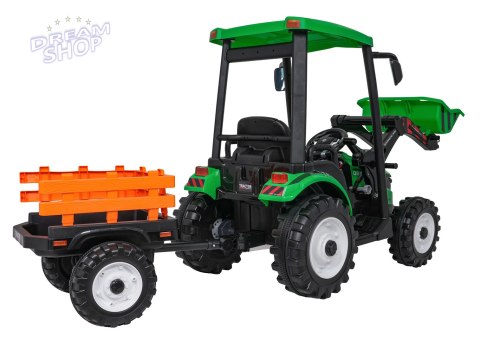 Pojazd MEGA Traktor D68 Z Przyczepką Zielony Pojazd MEGA Traktor D68 Z Przyczepką Zielony