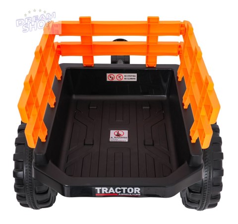 Pojazd MEGA Traktor D68 Z Przyczepką Żółty Pojazd MEGA Traktor D68 Z Przyczepką Żółty