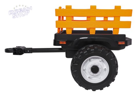 Pojazd MEGA Traktor D68 Z Przyczepką Żółty Pojazd MEGA Traktor D68 Z Przyczepką Żółty