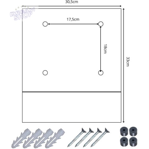 SKRZYNKA NA LISTY 30X9.5X34CM 1067520 SASKA GARDEN