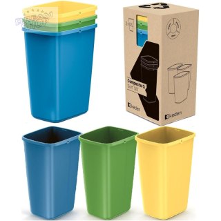 ŚMIETNIK KOSZE NA ŚMIECI 12 L COMPACTA Q SORT SET KOLOR