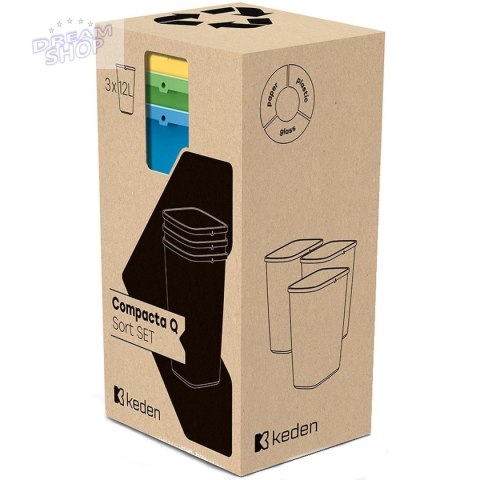 ŚMIETNIK KOSZE NA ŚMIECI 12 L COMPACTA Q SORT SET KOLOR ŚMIETNIK KOSZE NA ŚMIECI 12 L COMPACTA Q SORT SET KOLOR