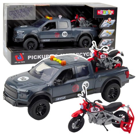 Samochód Pickup Z Motorem Światłą Dźwięki Szary 1:12 Samochód Pickup Z Motorem Światłą Dźwięki Szary 1:12