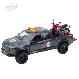 Samochód Pickup Z Motorem Światłą Dźwięki Szary 1:12