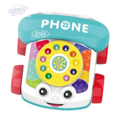 Telefon Na Kółkach Do Ciągnięcia Interaktywny Kolorowy Telefon Na Kółkach Do Ciągnięcia Interaktywny Kolorowy