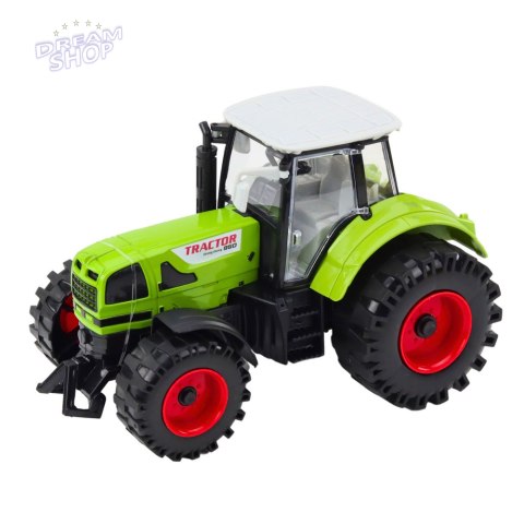 Traktor Z Przyczepką Napęd Frykcyjny Otwierana Maska Drzwi Zielony Traktor Z Przyczepką Napęd Frykcyjny Otwierana Maska Drzwi Zielony