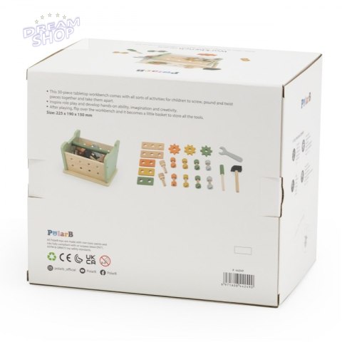 VIGA PolarB Mini Warsztat 2w1 Skrzynka z Narzędziami Zestaw Drewniany VIGA PolarB Mini Warsztat 2w1 Skrzynka z Narzędziami Zestaw Drewniany