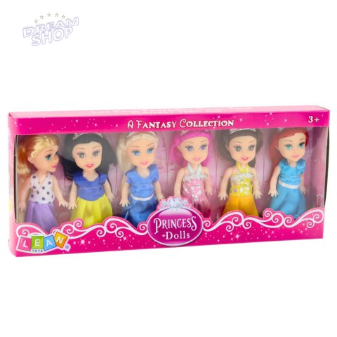 Zestaw Mini Laleczek Księżniczki Bajkowe Sukienki 6szt Zestaw Mini Laleczek Księżniczki Bajkowe Sukienki 6szt