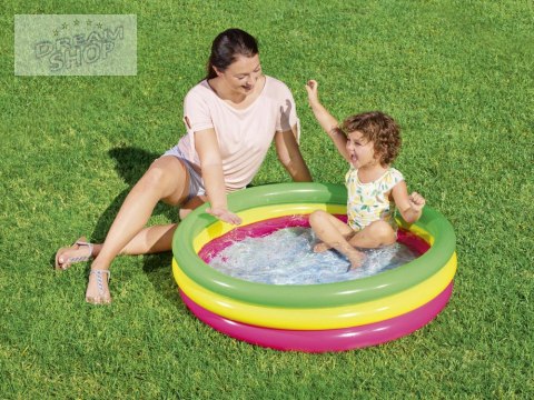 Bestway tęczowy basen dmuchany brodzik basenik 102cm miękkie dno 51104 Bestway tęczowy basen dmuchany brodzik basenik 102cm miękkie dno 51104