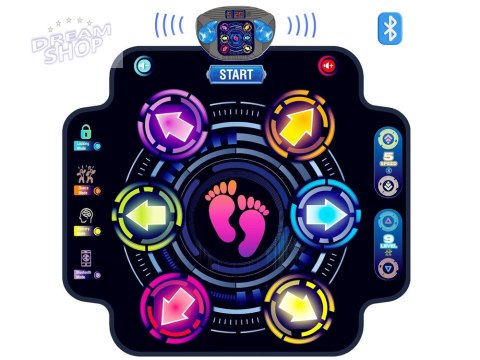 Duża muzyczna Mata Taneczna dla dzieci + bluetooth IN0180