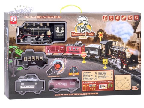 Duży Retro POCIĄG Lokomotywa Kolejka na pilota Światło Para Dźwięk RC0700 Duży Retro POCIĄG Lokomotywa Kolejka na pilota Światło Para Dźwięk RC0700