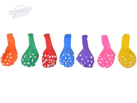 Kolorowe Balony w białe kropki zestaw 100 sztuk ZA5568 Kolorowe Balony w białe kropki zestaw 100 sztuk ZA5568