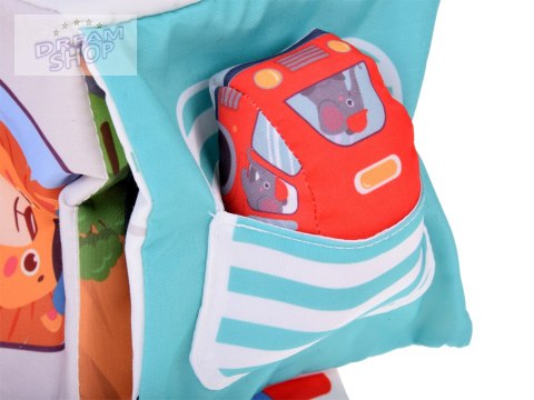 Miękka Kostka Sensoryczna Pojazdy pudełko z chusteczkami montessori ZA5587 Miękka Kostka Sensoryczna Pojazdy pudełko z chusteczkami montessori ZA5587