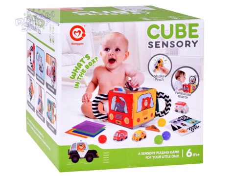 Miękka Kostka Sensoryczna Pojazdy pudełko z chusteczkami montessori ZA5587 Miękka Kostka Sensoryczna Pojazdy pudełko z chusteczkami montessori ZA5587