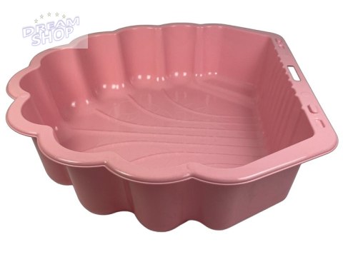 Piaskownica zamykana basen Muszelka Twins podwójna 2w1 174x79x20cm różowa Piaskownica zamykana basen Muszelka Twins podwójna 2w1 174x79x20cm różowa