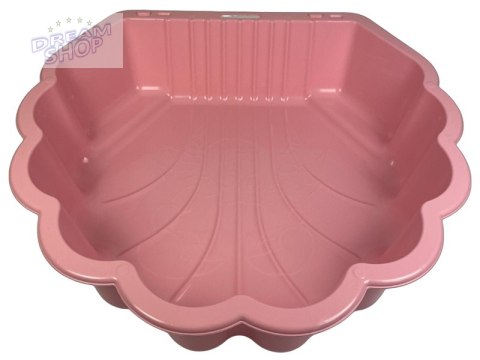 Piaskownica zamykana basen Muszelka Twins podwójna 2w1 174x79x20cm różowa Piaskownica zamykana basen Muszelka Twins podwójna 2w1 174x79x20cm różowa