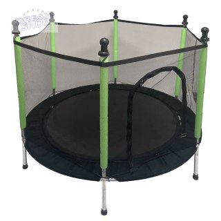 Trampolina ogrodowa dla dzieci siatka 140 cm zielona