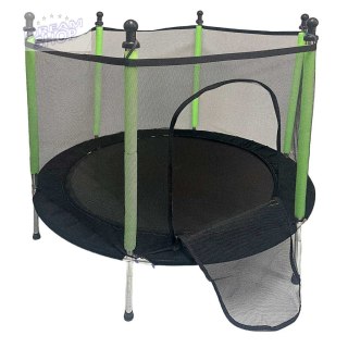 Trampolina ogrodowa dla dzieci siatka 140 cm zielona