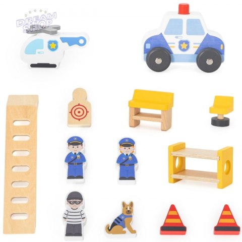 VIGA Drewniany Komisariat Policji Radiowóz 3 poziomy 14 el VIGA Drewniany Komisariat Policji Radiowóz 3 poziomy 14 el