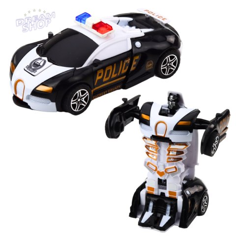 Auto Robot 2w1 Samochód Sportowy Policyjny Napęd Mix Auto Robot 2w1 Samochód Sportowy Policyjny Napęd Mix