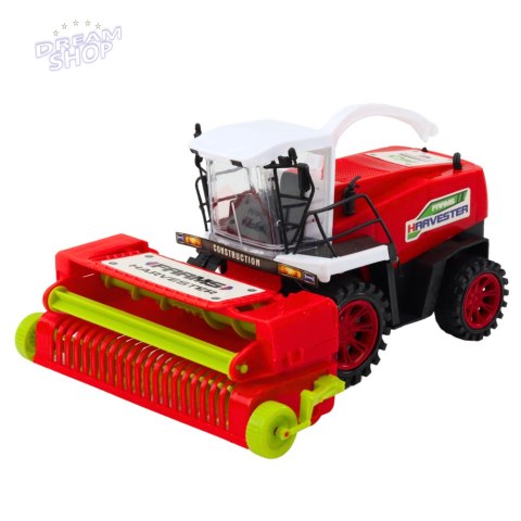 Kombajn Rolniczy Farmerski Z Hederem Napęd Czerwony Kombajn Rolniczy Farmerski Z Hederem Napęd Czerwony