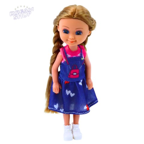 Mini Laleczka Z Długimi Włosami W Sukience 15cm Mix Mini Laleczka Z Długimi Włosami W Sukience 15cm Mix