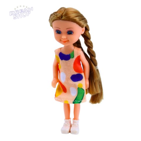 Mini Laleczka Z Długimi Włosami W Sukience 15cm Mix Mini Laleczka Z Długimi Włosami W Sukience 15cm Mix