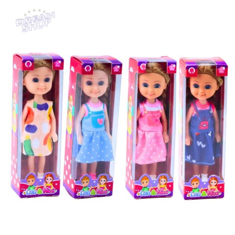 Mini Laleczka Z Długimi Włosami W Sukience 15cm Mix Mini Laleczka Z Długimi Włosami W Sukience 15cm Mix