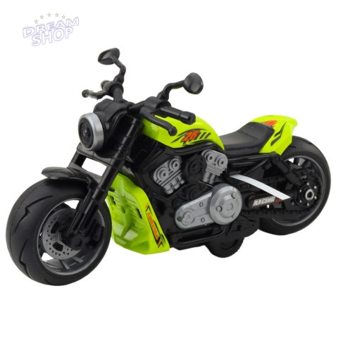 Motocykl Zabawkowy Na Baterie Napęd Światła Dźwięki Zielony Motocykl Zabawkowy Na Baterie Napęd Światła Dźwięki Zielony