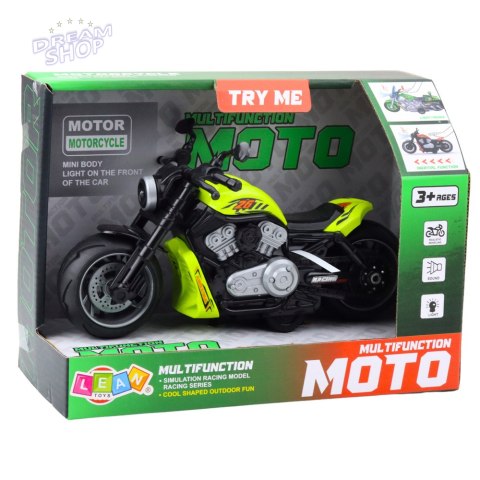 Motocykl Zabawkowy Na Baterie Napęd Światła Dźwięki Zielony Motocykl Zabawkowy Na Baterie Napęd Światła Dźwięki Zielony