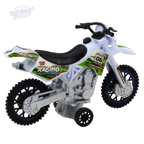 Motor Crossowy Off-Road Napęd Światła Dźwięki Biały Motor Crossowy Off-Road Napęd Światła Dźwięki Biały