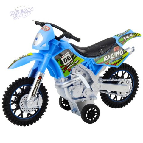 Motor Crossowy Off-Road Napęd Światła Dźwięki Niebieski Motor Crossowy Off-Road Napęd Światła Dźwięki Niebieski