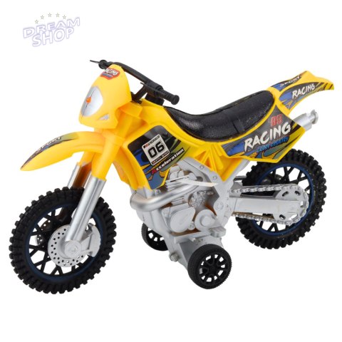 Motor Crossowy Off-Road Napęd Światła Dźwięki Żółty Motor Crossowy Off-Road Napęd Światła Dźwięki Żółty