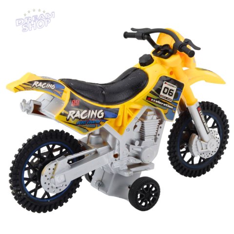 Motor Crossowy Off-Road Napęd Światła Dźwięki Żółty Motor Crossowy Off-Road Napęd Światła Dźwięki Żółty