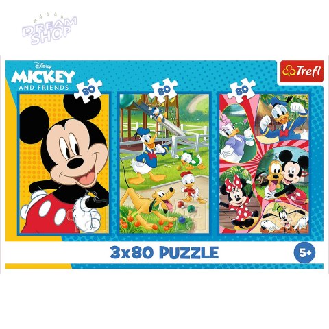Puzzle - 3x80 - Ekipa Myszki Miki Trefl 34887