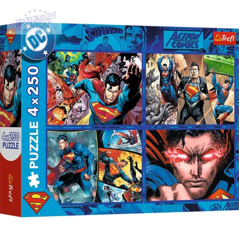 Puzzle - 4x250 - Odwaga Supermana - Warner Superman Trefl 13340 Puzzle - 4x250 - Odwaga Supermana - Warner Superman Trefl 13340