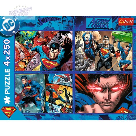 Puzzle - 4x250 - Odwaga Supermana - Warner Superman Trefl 13340 Puzzle - 4x250 - Odwaga Supermana - Warner Superman Trefl 13340