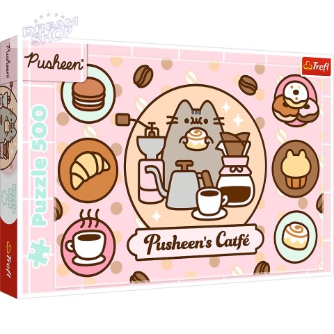 Puzzle - 500 - Pusheen w kawiarni Trefl 37528 Puzzle - 500 - Pusheen w kawiarni Trefl 37528