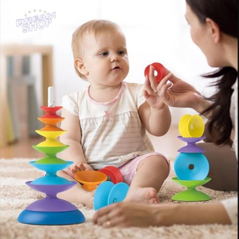 WOOPIE BABY Kolorowa Wieża Układanka Piramidka Edukacyjna 18m+ WOOPIE BABY Kolorowa Wieża Układanka Piramidka Edukacyjna 18m+
