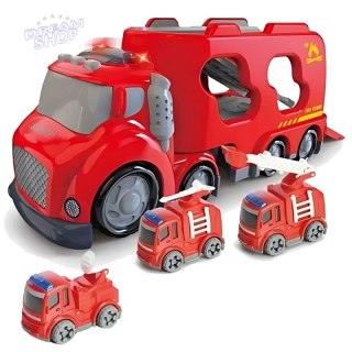 WOOPIE Duża Czerwona Laweta City Truck Efekty Dźwiękowe i Świetlne