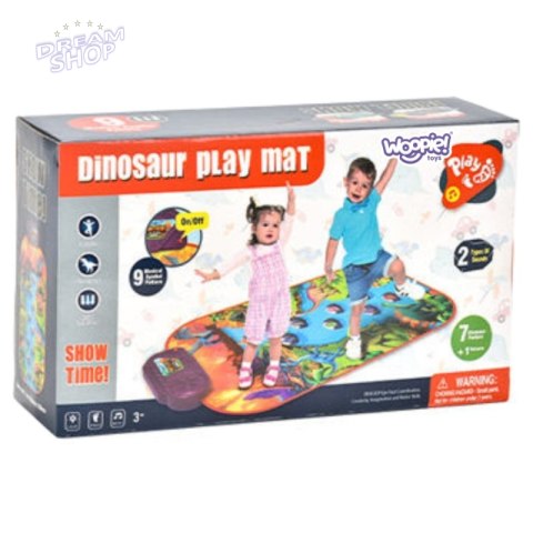 WOOPIE Duża Mata Muzyczna Pianino XL Dinozaury Interaktywna
