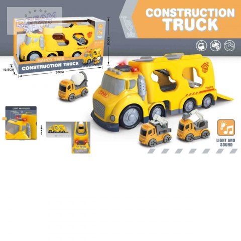 WOOPIE Duża Żółta Laweta City Truck Efekty Dźwiękowe i Świetlne WOOPIE Duża Żółta Laweta City Truck Efekty Dźwiękowe i Świetlne