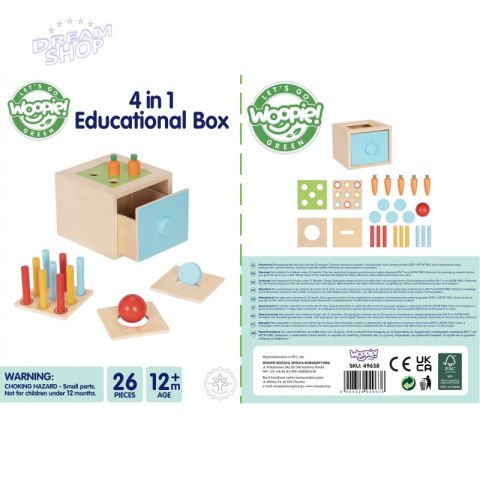 WOOPIE GREEN Drewniana Szuflada Edukacyjna Sorter Montessori WOOPIE GREEN Drewniana Szuflada Edukacyjna Sorter Montessori