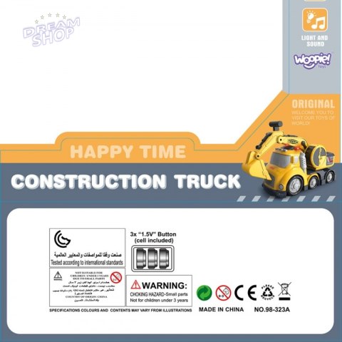 WOOPIE Koparka City Truck Efekty Dźwiękowe i Świetlne WOOPIE Koparka City Truck Efekty Dźwiękowe i Świetlne