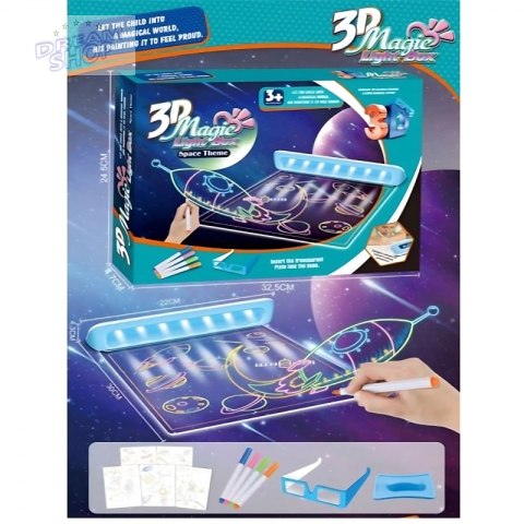 WOOPIE Magnetyczna Tablica 3D Podświetlenie LED do Rysowania WOOPIE Magnetyczna Tablica 3D Podświetlenie LED do Rysowania