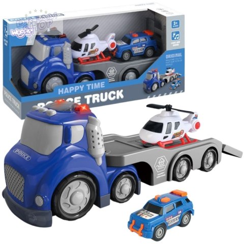 WOOPIE Niebieska Laweta Policyjna City Truck Efekty Dźwiękowe i Świetlne WOOPIE Niebieska Laweta Policyjna City Truck Efekty Dźwiękowe i Świetlne