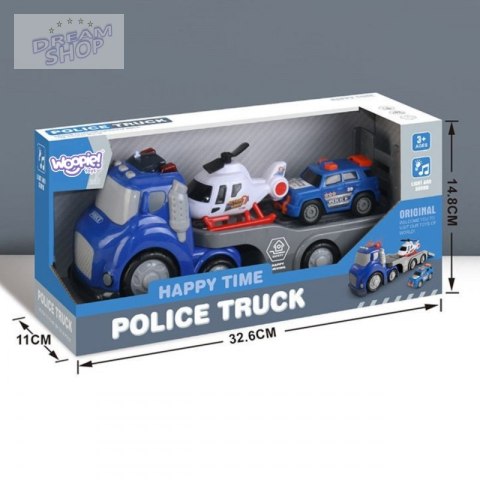 WOOPIE Niebieska Laweta Policyjna City Truck Efekty Dźwiękowe i Świetlne WOOPIE Niebieska Laweta Policyjna City Truck Efekty Dźwiękowe i Świetlne