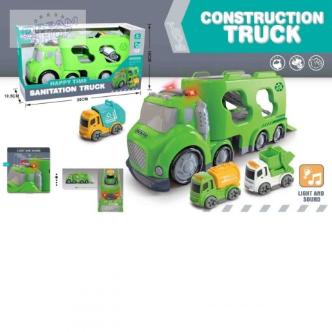 WOOPIE Zielona Laweta City Truck Efekty Dźwiękowe i Świetlne WOOPIE Zielona Laweta City Truck Efekty Dźwiękowe i Świetlne